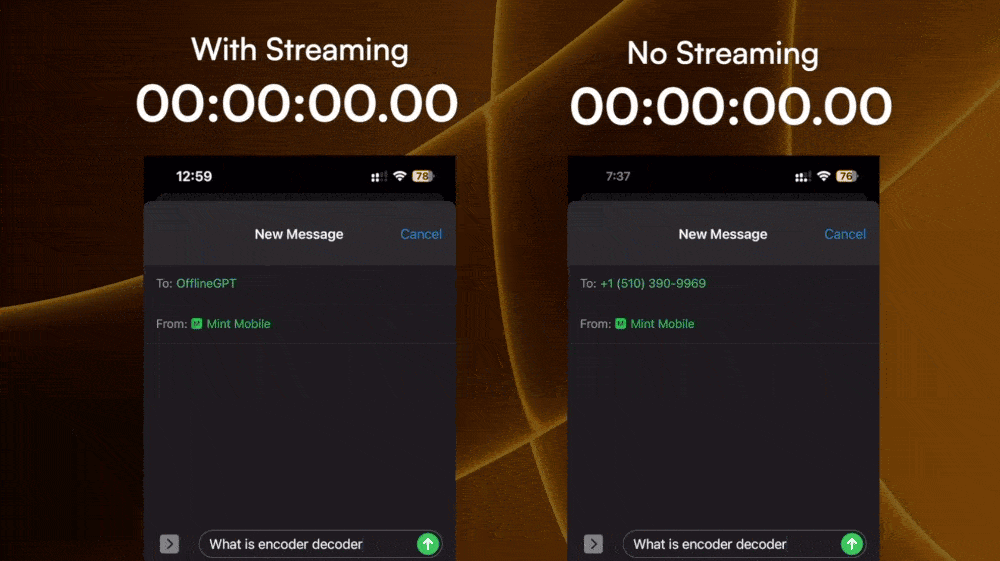 Streaming reduce the time-to-first-response by 3.5x